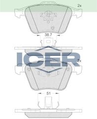 ICER FREN BALATA ON VOLVO XC90 I 2.5 T 2002-2014 274331