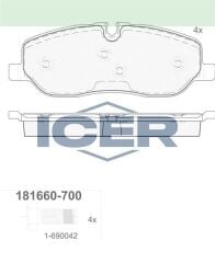 ICER FREN BALATA ON LAND ROVER RANGEROVER III 3.0 TD 6 2002-2012 / LAND ROVER DISCOVERY (TAA) 2.7 TD 2004-2010 LR019618