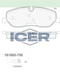 ICER FREN BALATA ON LAND ROVER RANGEROVER III 3.0 TD 6 2002-2012 / LAND ROVER DISCOVERY (TAA) 2.7 TD 2004-2010 LR019618