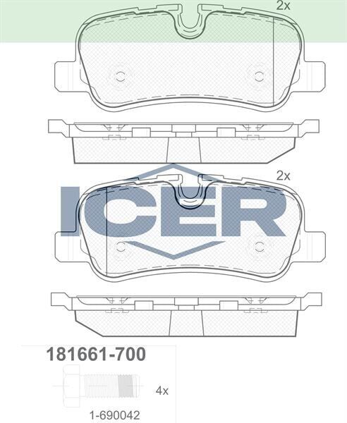 ICER FREN BALATA ARKA LAND ROVER RANGEROVER III 3.0 TD 6 2002-2012 / LAND ROVER DISCOVERY (TAA) 2.7 TD 2004-2010 LR010664