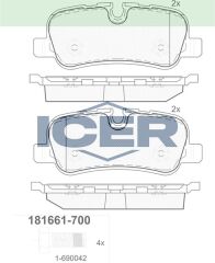 ICER FREN BALATA ARKA LAND ROVER RANGEROVER III 3.0 TD 6 2002-2012 / LAND ROVER DISCOVERY (TAA) 2.7 TD 2004-2010 LR010664