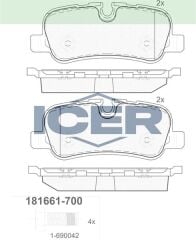 ICER FREN BALATA ARKA LAND ROVER RANGEROVER III 3.0 TD 6 2002-2012 / LAND ROVER DISCOVERY (TAA) 2.7 TD 2004-2010 LR010664