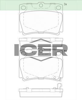 ICER ARKA BALATA MITSUBISHI PAJERO SPORT 2.5 TDI-3.0 4605A783