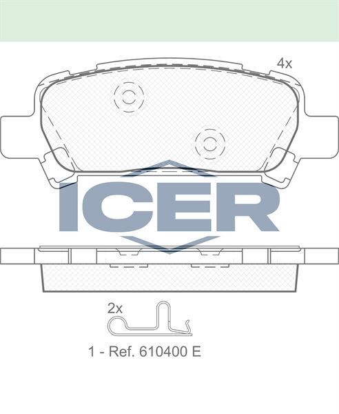 ICER FREN BALATA ARKA SUBARU FORESTER (SG) 2.0i 14.50mm 2002-2007 26296FC002