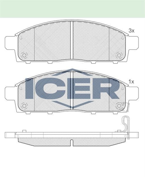 ICER FREN BALATA ON IKAZLI TEL DELIKLI MITSUBISHI L 200 2.4 DI-D 2015- / FIAT FULLBACK PICK-UP 2.4 D 2016- 545990001
