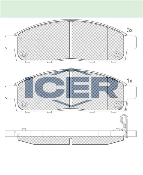 ICER FREN BALATA ON IKAZLI TEL DELIKLI MITSUBISHI L 200 2.4 DI-D 2015- / FIAT FULLBACK PICK-UP 2.4 D 2016- 545990001