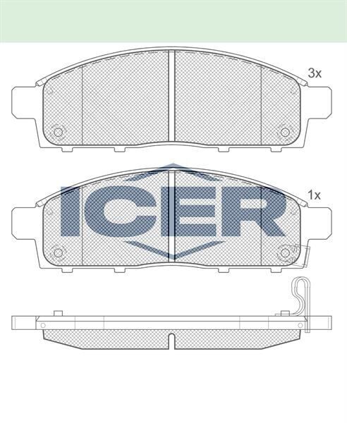 ICER FREN BALATA ON IKAZLI TEL DELIKLI MITSUBISHI L 200 2.4 DI-D 2015- / FIAT FULLBACK PICK-UP 2.4 D 2016- 545990001