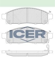 ICER FREN BALATA ON IKAZLI TEL DELIKLI MITSUBISHI L 200 2.4 DI-D 2015- / FIAT FULLBACK PICK-UP 2.4 D 2016- 545990001