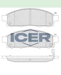 ICER FREN BALATA ON IKAZLI TEL DELIKLI MITSUBISHI L 200 2.4 DI-D 2015- / FIAT FULLBACK PICK-UP 2.4 D 2016- 545990001