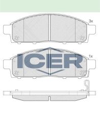 ICER FREN BALATA ON IKAZLI TEL DELIKLI MITSUBISHI L 200 2.4 DI-D 2015- / FIAT FULLBACK PICK-UP 2.4 D 2016- 545990001