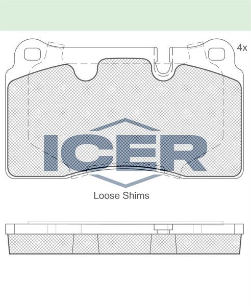 ICER FREN BALATA ON VOLKSWAGEN TOUAREG 3.0 V6 TDI 2002-2010/ TOUAREG 3.6 V6 FSI 2002-2010/ TOUAREG 3.2i V6 2002-2010/ TOUAREG 4.2 V8 2002-2010/ TOUAREG 5.0 V10 TDI 2002-2010 107856041