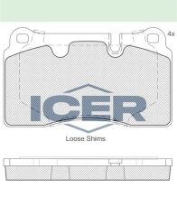 ICER FREN BALATA ON VOLKSWAGEN TOUAREG 3.0 V6 TDI 2002-2010/ TOUAREG 3.6 V6 FSI 2002-2010/ TOUAREG 3.2i V6 2002-2010/ TOUAREG 4.2 V8 2002-2010/ TOUAREG 5.0 V10 TDI 2002-2010 107856041