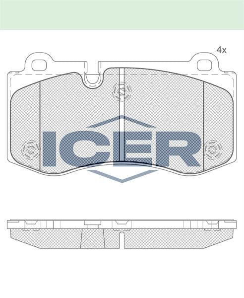 ICER FREN BALATA ON MERCEDES S SERISI (W221) S 320 CDI 2005-2013 / MERCEDES S SERISI (W221) S 350 2005-2013 0044206220