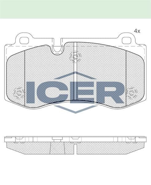 ICER FREN BALATA ON MERCEDES S SERISI (W221) S 320 CDI 2005-2013 / MERCEDES S SERISI (W221) S 350 2005-2013 0044206220