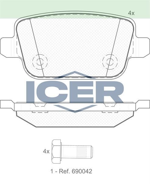 ICER BALATA ARKA MONDEO IV 1.6 TI-VCT 2007-2014/ MONDEO IV 2.2 TDCI 2007-2014/ MONDEO IV 2.0 TDCI 2007-2014/ KUGA I 2.0 TDCI 2008-2013/ MONDEO IV 1.6 TDCI 2007-2014/ FREELANDER II 2.2 TD4 2006-2014 1438867
