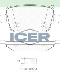 ICER BALATA ARKA MONDEO IV 1.6 TI-VCT 2007-2014/ MONDEO IV 2.2 TDCI 2007-2014/ MONDEO IV 2.0 TDCI 2007-2014/ KUGA I 2.0 TDCI 2008-2013/ MONDEO IV 1.6 TDCI 2007-2014/ FREELANDER II 2.2 TD4 2006-2014 1438867