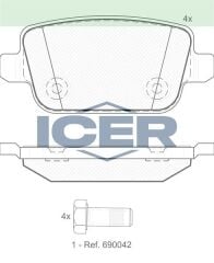 ICER BALATA ARKA MONDEO IV 1.6 TI-VCT 2007-2014/ MONDEO IV 2.2 TDCI 2007-2014/ MONDEO IV 2.0 TDCI 2007-2014/ KUGA I 2.0 TDCI 2008-2013/ MONDEO IV 1.6 TDCI 2007-2014/ FREELANDER II 2.2 TD4 2006-2014 1438867