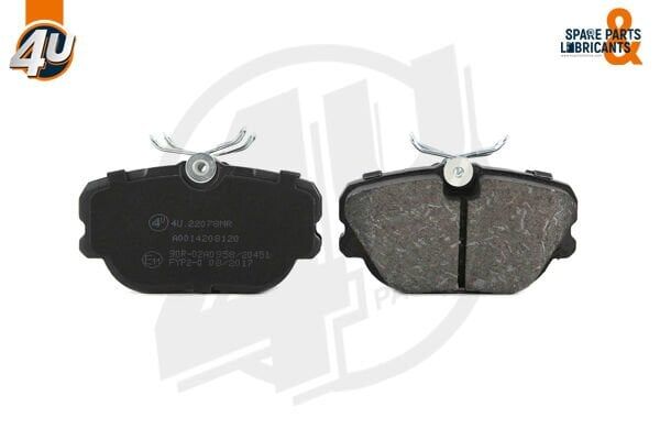 4U 4U FREN BALATA ON MERCEDES 190 (W201) 2.0 1982-1993 / 2.5 1982-1993/ D 2.5 1982-1993/ BMW 3 SERISI (E30) 316 i 1982-1992/ 315 1982-1992/ 320 D 1982-1992/ 318 i 1982-1992/ 323 i 1982-1992 A0014208120