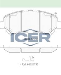 ICER FREN BALATA ON NISSAN QASHQAI (J10) 1.5 DCI 2007-2014/X-TRAIL (T31) 2.0 DCI 2007-2013/X-TRAIL (T31) 2.0i 2007-2013/QASHQAI (J10) 2.0 DCI 2007-2014/RENAULT KOLEOS (HY) 2.0 DCI 08-2014 41060JD00A