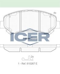ICER FREN BALATA ON NISSAN QASHQAI (J10) 1.5 DCI 2007-2014/X-TRAIL (T31) 2.0 DCI 2007-2013/X-TRAIL (T31) 2.0i 2007-2013/QASHQAI (J10) 2.0 DCI 2007-2014/RENAULT KOLEOS (HY) 2.0 DCI 08-2014 41060JD00A