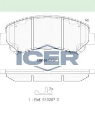 ICER FREN BALATA ON NISSAN QASHQAI (J10) 1.5 DCI 2007-2014/X-TRAIL (T31) 2.0 DCI 2007-2013/X-TRAIL (T31) 2.0i 2007-2013/QASHQAI (J10) 2.0 DCI 2007-2014/RENAULT KOLEOS (HY) 2.0 DCI 08-2014 41060JD00A