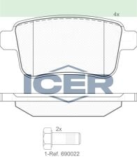 ICER FREN BALATA ARKA RENAULT KANGOO (KW0/1) 1.5 DCI 2008-4154210400
