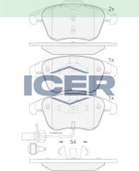 ICER FREN BALATA ON FISLI AUDI A4 (8K2,B8) 1.8 TFSI 2007-2015 / A4 (8K2,B8) 2.0 TFSI 2007-2015 / A4 (8K2,B8) 2.0 TDI 2007-2015 8660000768