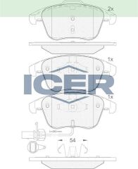 ICER FREN BALATA ON FISLI AUDI A4 (8K2,B8) 1.8 TFSI 2007-2015 / A4 (8K2,B8) 2.0 TFSI 2007-2015 / A4 (8K2,B8) 2.0 TDI 2007-2015 8660000768