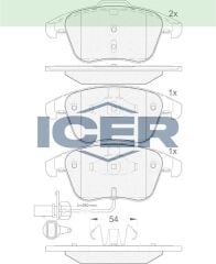 ICER FREN BALATA ON FISLI AUDI A4 (8K2,B8) 1.8 TFSI 2007-2015 / A4 (8K2,B8) 2.0 TFSI 2007-2015 / A4 (8K2,B8) 2.0 TDI 2007-2015 8660000768