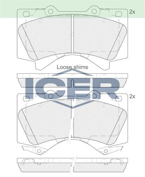 ICER FREN BALATA ON IKAZLI TOYOTA LAND CRUISER 4.7 V8 2008- / LAND CRUISER 4.5 D V8 2008- / LAND CRUISER 3.0 D-4D 2008- 0446560280