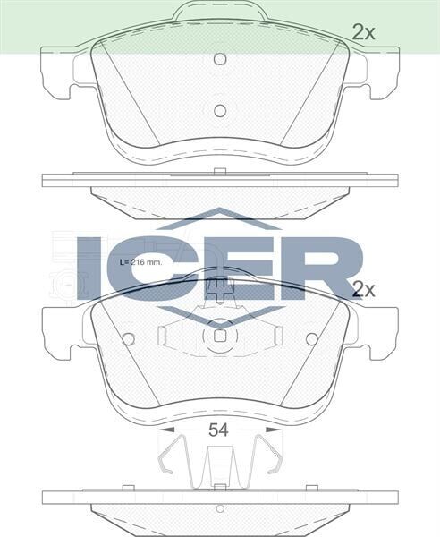 ICER FREN BALATA ON CIFT FISLI FIAT DOBLO (152,263) 1.6 MJT 2010-/ DOBLO (152,263) 1.3 MJT 2010-/ DOBLO (152,263) 1.9 MJT 2010- / OPEL COMBO D 1.6 CDTI 2012- 51928529
