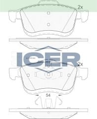 ICER FREN BALATA ON CIFT FISLI FIAT DOBLO (152,263) 1.6 MJT 2010-/ DOBLO (152,263) 1.3 MJT 2010-/ DOBLO (152,263) 1.9 MJT 2010- / OPEL COMBO D 1.6 CDTI 2012- 51928529