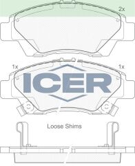 ICER FREN BALATA ON IKAZLI TEL DELIKLI HONDA JAZZ III (GE) 1.4i 2008-2012 / JAZZ IV (GK) 1.3 2016- 45022SZTG00