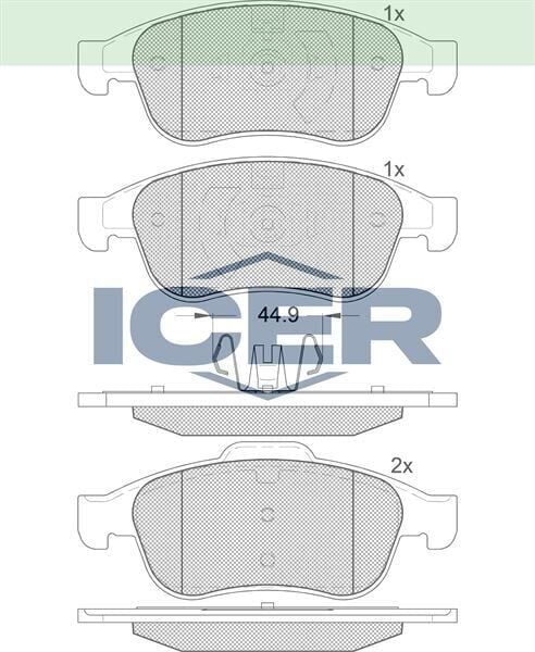 ICER FREN BALATA ON 15-16 JANT RENAULT CAPTUR I-II 13-/CLIO V 19-/ FLUENCE 10-/ MEGANE III 08-15/ SCENIC 09-/ ZOE 19-/ DACIA DOKKER 12-/ DUSTER 13-/ LODGY 12-/NISSAN JUKE (F16) 19- 440603905R
