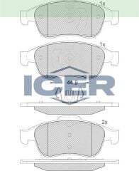 ICER FREN BALATA ON 15-16 JANT RENAULT CAPTUR I-II 13-/CLIO V 19-/ FLUENCE 10-/ MEGANE III 08-15/ SCENIC 09-/ ZOE 19-/ DACIA DOKKER 12-/ DUSTER 13-/ LODGY 12-/NISSAN JUKE (F16) 19- 440603905R