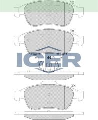 ICER FREN BALATA ON 15-16 JANT RENAULT CAPTUR I-II 13-/CLIO V 19-/ FLUENCE 10-/ MEGANE III 08-15/ SCENIC 09-/ ZOE 19-/ DACIA DOKKER 12-/ DUSTER 13-/ LODGY 12-/NISSAN JUKE (F16) 19- 440603905R