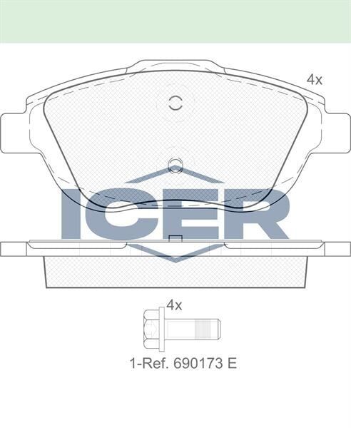 ICER FREN BALATA ON C3 II 1.0 1.2 1.4 1.6 09-/C3 PICASSO 1.2 1.6 09-/C3 AIRCROSS II 1.2 1.6 1.5 17-/C4 CACTUS 1.5 18-/C4 CACTUS VAN 19-/CROSSLAND X 17-/CORSA F 1.2 1.5 19-/DS 3 1.2 1.6 09- 1607083180