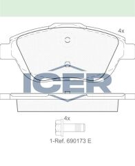 ICER FREN BALATA ON C3 II 1.0 1.2 1.4 1.6 09-/C3 PICASSO 1.2 1.6 09-/C3 AIRCROSS II 1.2 1.6 1.5 17-/C4 CACTUS 1.5 18-/C4 CACTUS VAN 19-/CROSSLAND X 17-/CORSA F 1.2 1.5 19-/DS 3 1.2 1.6 09- 1607083180