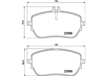 4U FREN BALATA ON MERCEDES A 180 d - 200 (W177) 2018- / CLA 18 d - 200 (C118) 2019- A0004205103