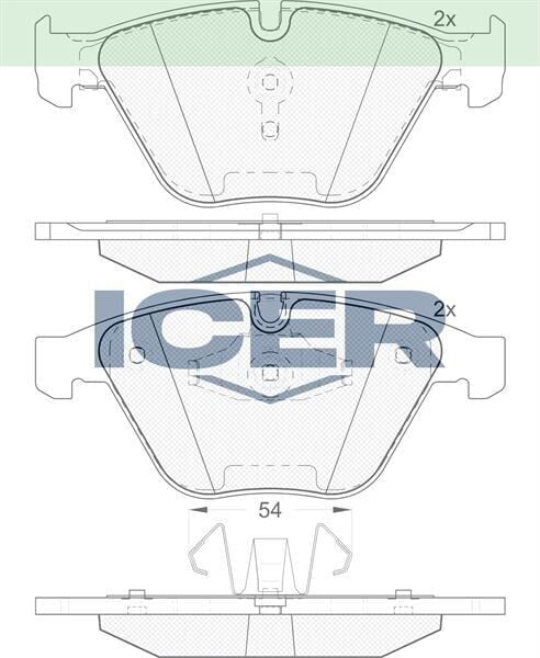 ICER FREN BALATA ON BMW 3 SERISI (E90) 318 i 2005-2011 / (E90) 320 i 2005-2011 / (E90) 320 D 2005-2011 / (E90) 325 D 2005-2011 34106880754