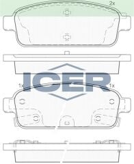ICER FREN BALATA ARKA IKAZLI OPEL ASTRA J 1.6i 16 JANT 2009-2016 / 1.3 CDTI 16 2009-2016 / MOKKA 1.6 2012-/ ZAFIRA C 1.6 2011-/ CHEVROLET CRUZE 1.6 2011-2014/ TRAX 1.6 2012-2014 42518441