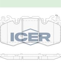 ICER FREN BALATA ON LAND ROVER DISCOVERY IV (LA) 3.0 TD 4X4 2010- LR016684