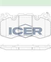 ICER FREN BALATA ON LAND ROVER DISCOVERY IV (LA) 3.0 TD 4X4 2010- LR016684