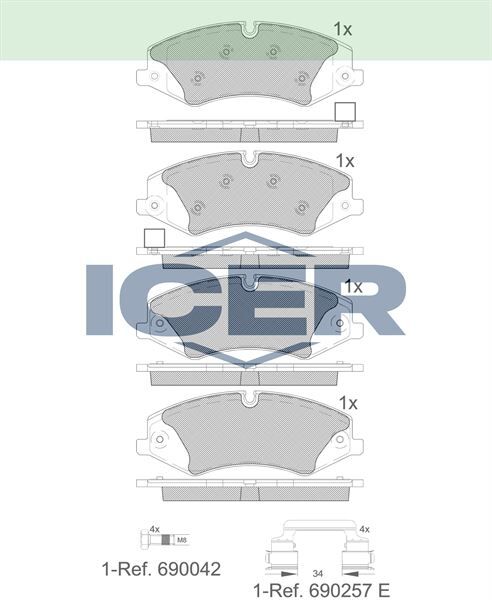 ICER BALATA ON LAND ROVER DISCOVERY IV (LA) 3.0 TD 4X4 2010-/ DISCOVERY IV (LA) 3.0 4X4 2010-/ SPORT (LS) 2.7 TD 4X4 2005-2013/ ROVER SPORT (LS) 3.0 TD 4X4 2005-2013/ SPORT (LS) 4.2 4X4 2005-2013 LR015578