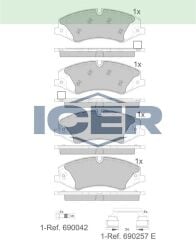 ICER BALATA ON LAND ROVER DISCOVERY IV (LA) 3.0 TD 4X4 2010-/ DISCOVERY IV (LA) 3.0 4X4 2010-/ SPORT (LS) 2.7 TD 4X4 2005-2013/ ROVER SPORT (LS) 3.0 TD 4X4 2005-2013/ SPORT (LS) 4.2 4X4 2005-2013 LR015578