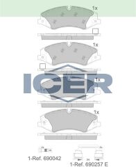 ICER BALATA ON LAND ROVER DISCOVERY IV (LA) 3.0 TD 4X4 2010-/ DISCOVERY IV (LA) 3.0 4X4 2010-/ SPORT (LS) 2.7 TD 4X4 2005-2013/ ROVER SPORT (LS) 3.0 TD 4X4 2005-2013/ SPORT (LS) 4.2 4X4 2005-2013 LR015578