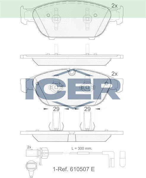 ICER FREN BALATA ON FISLI AUDI A8 (4H_) 3.0 TDI 2009-/ 3.0 TFSI 2003-2010 / 4.2 TDI 2009-/ A6 (4G2,C7) 2.0 TDI 2010-/ 3.0 TDI 2010-/ 3.0 TFSI 2010-/ AUDI A7 (4GA) 3.0 TDI 2010- 4G0698151B