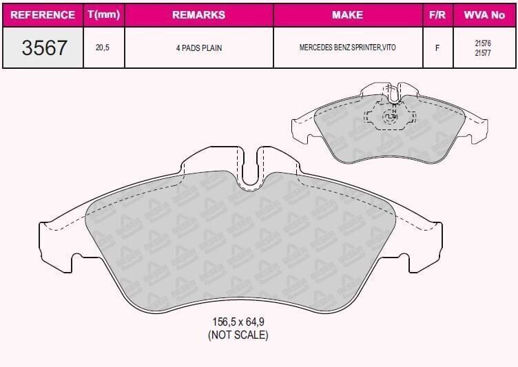 BEŞER FREN BALATA ON MERCEDES SPRINTER 2T (901,902) 208 D 1995-2006/ SPRINTER 2T (901,902) 210 D 1995-2006/ VOLKSWAGEN LT 28-35 II (2DB,2DE,2DK) 2.5 TDI 1996-2006/LT 28-35 II (2DB,2DE,2DK) 2.8 TDI 1996-2006 2D0698151