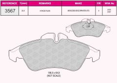 BEŞER FREN BALATA ON MERCEDES SPRINTER 2T (901,902) 208 D 1995-2006/ SPRINTER 2T (901,902) 210 D 1995-2006/ VOLKSWAGEN LT 28-35 II (2DB,2DE,2DK) 2.5 TDI 1996-2006/LT 28-35 II (2DB,2DE,2DK) 2.8 TDI 1996-2006 2D0698151