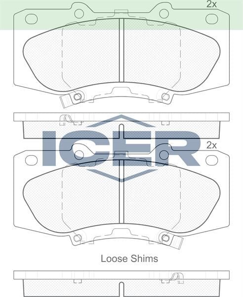 ICER FREN BALATA ON IKAZLI TOYOTA HI-LUX PICK UP (TGN1_, GGN2_, GGN1_, KUN2_, KUN1_) 2.5 D-4D 4X4 2005-2011 044650K240